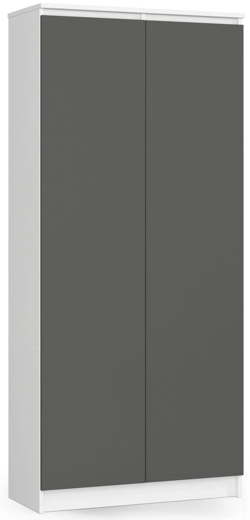 Dulap cu rafturi Rainer II (alb + gri). 1070863