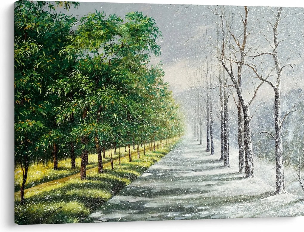 Tablou - Iarna versus vara (70x50 cm)
