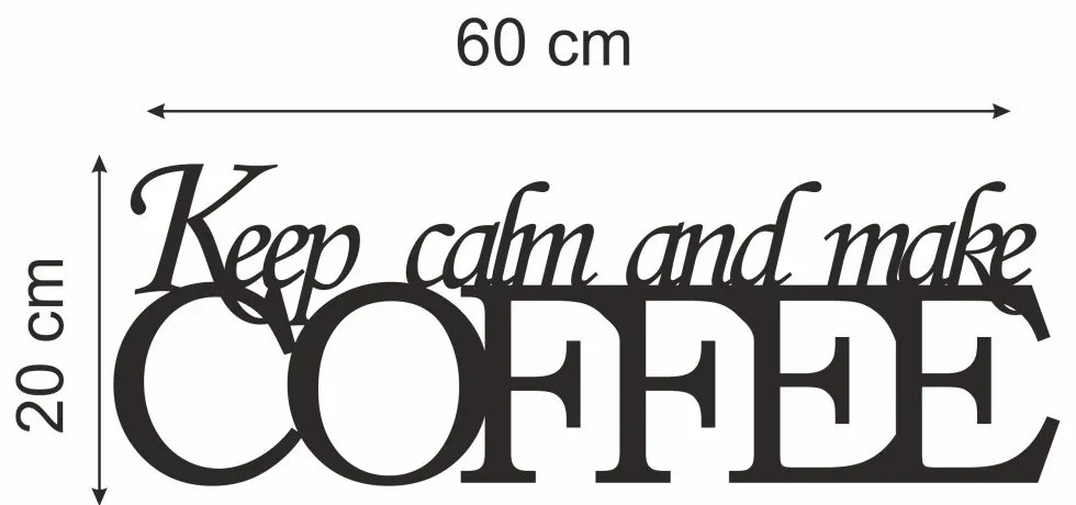 Semn de perete pentru bucătărie Cafea 20 x 60 cm Albastru închis