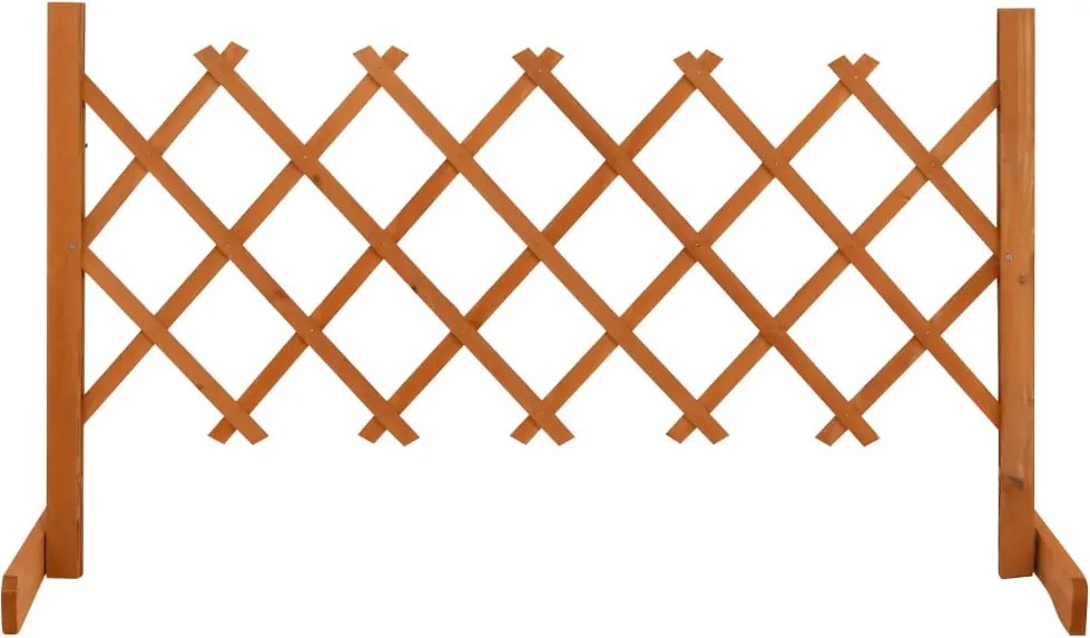 vidaXL Gard cu zăbrele de grădină, portocaliu, 120x60 cm, lemn de brad