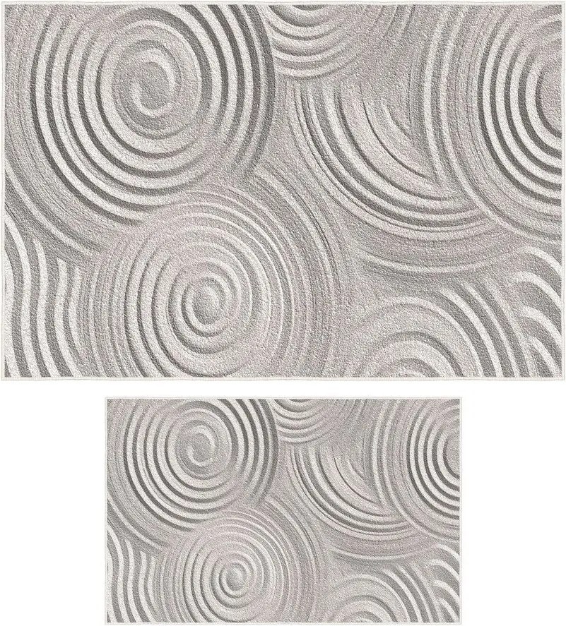 Covorașe de baie gri-deschis 2 buc. 60x100 cm – Foutastic