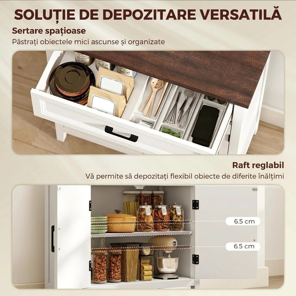 HOMCOM comodă mică dulap sertar compact | Aosom Romania