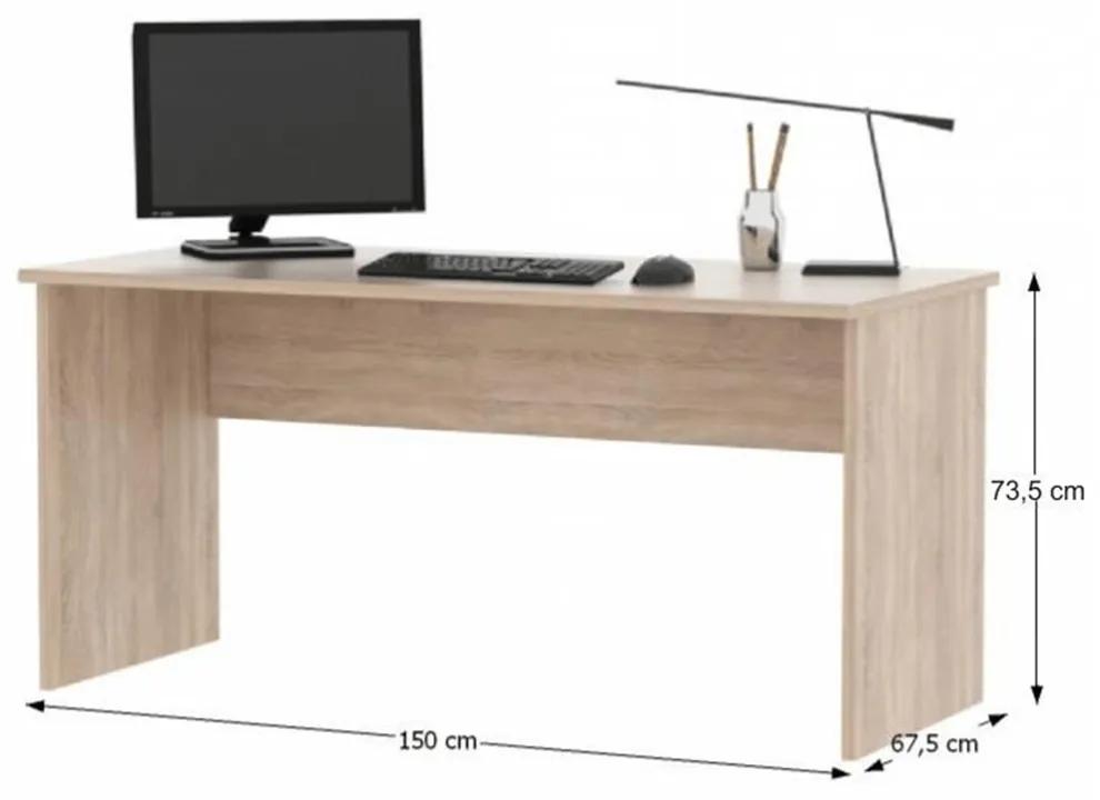 Zondo Set mobilier pentru birou Hansa 2 NEW (stejar sonoma + alb). 1028678