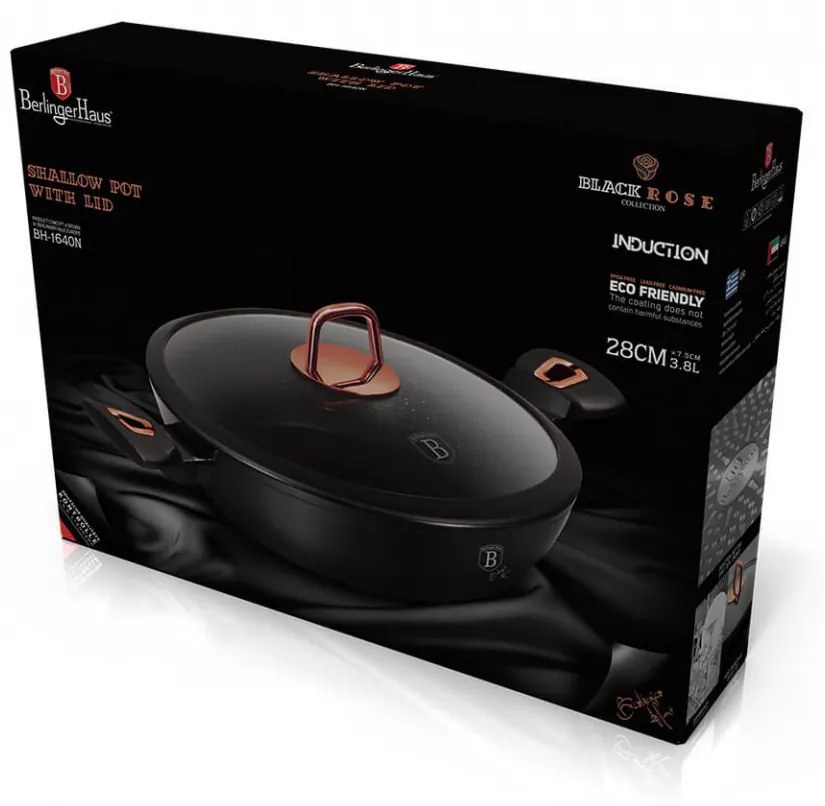 Cratita cu capac 28 cm Black Rose Collection Berlinger Haus BH 1640N