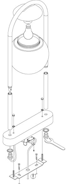 Eglo 98733 - Lampă exterior VECCHIA 1xE27/28W/230V IP44