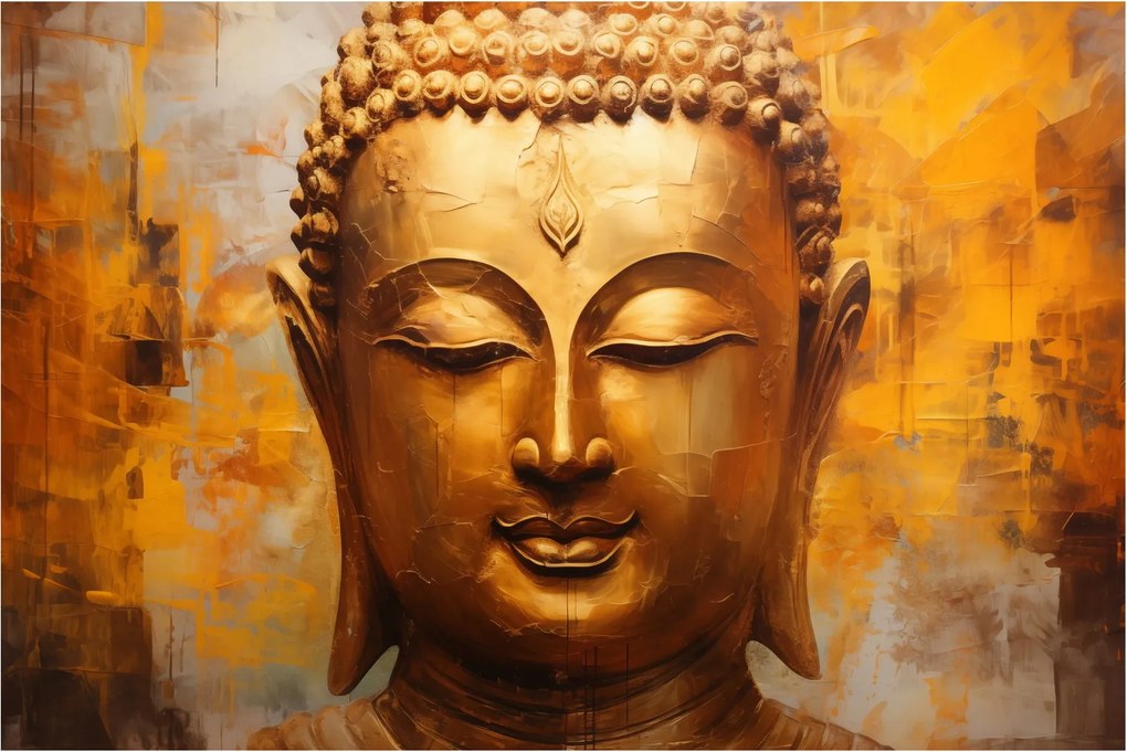 Tablou - Buddha, pictură în ulei (90x60 cm)