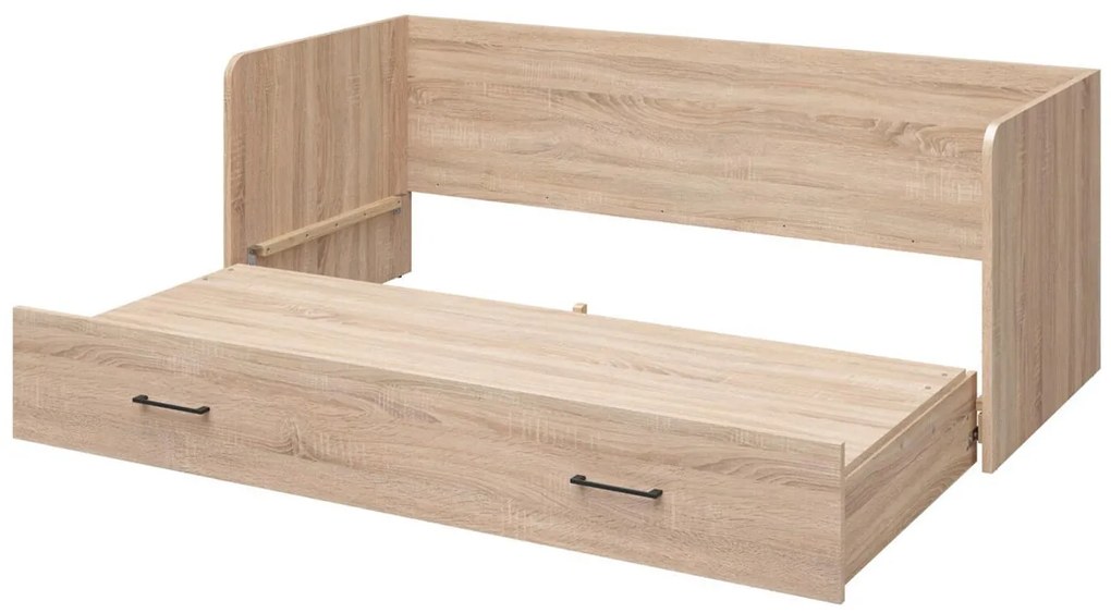 Pat de o persoană extensibil80 cm Tetrix 13 (stejar sonoma) (cu sp. depozitare). Promo -35%. 1098495