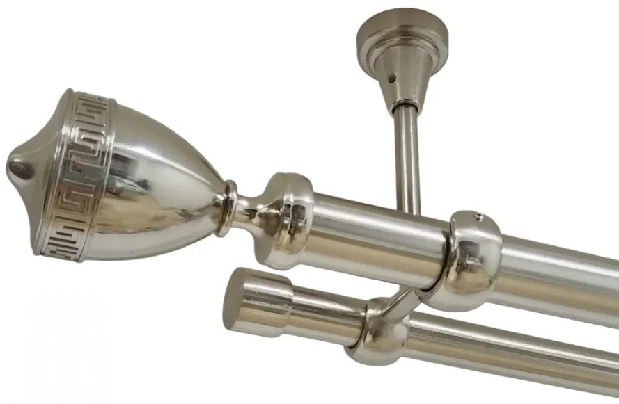 Galerie fara inele versus tavan 25/19 mm inox (Alege marime: 280 cm)