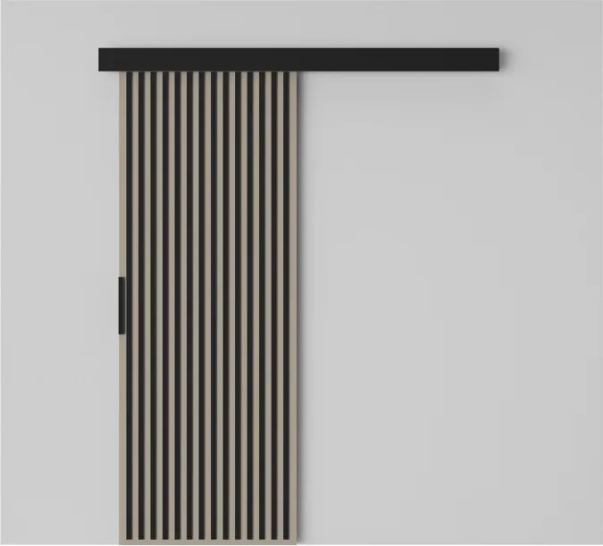 Ușă glisantă Perion – 76x1.6x205 cm – Cașmir / Negru