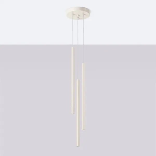 Lustră pe cablu Sollux SL.1515 PASTELO 3xG9/8W/230V crem