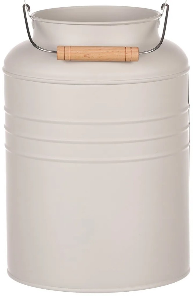 Vază metalică Pail gri-maro, 13 x 18 x 26 cm
