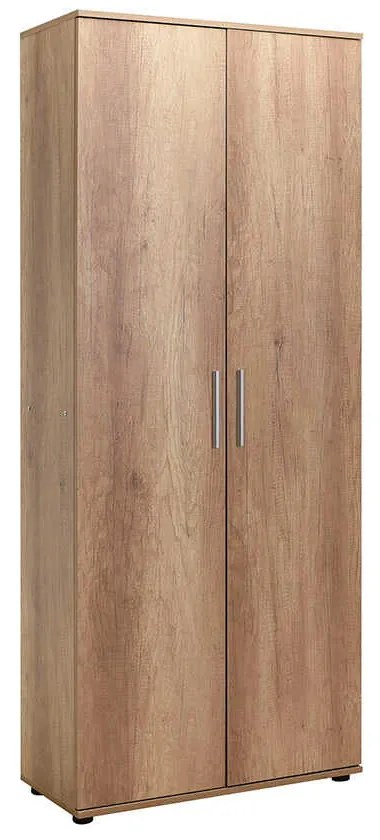 Dulap Multifunctional Adore Porto, 2 usi, 8 rafturi, Alb, 76 x 187 x 36 cm
