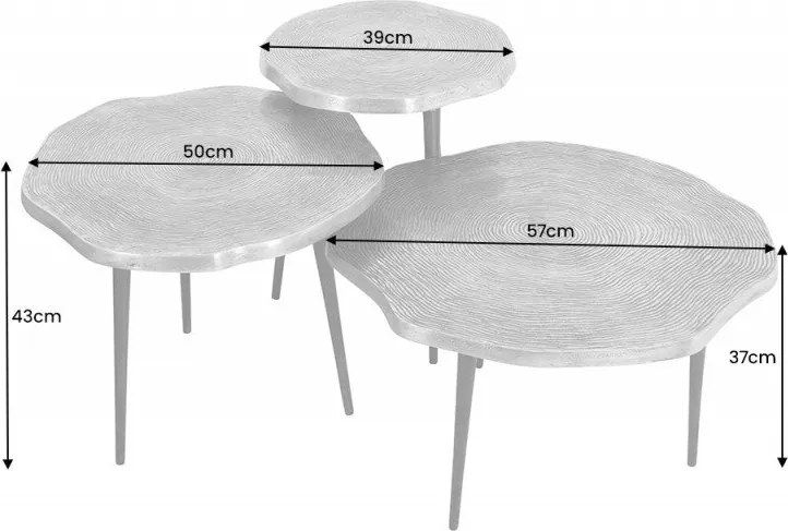 Set de 3 masute design unicat Organic