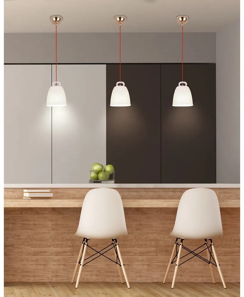 Lustră albă cu abajur din ceramică Sewilla – Candellux Lighting