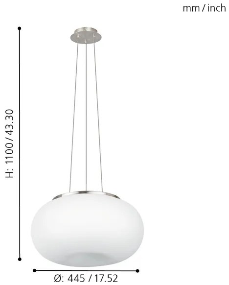 EGLO 86815 - Lustra cu cablu OPTICA 2xE27/60W