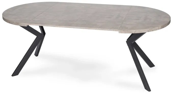 JAKS Masă rotundă extensibilă 90 - 190 cm beton Lugo