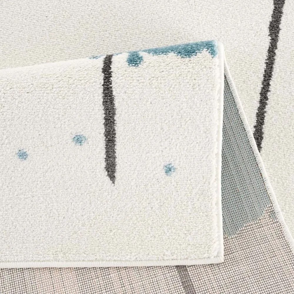 Covor de calitate pentru copii , cu motiv abstract Blue Blot Lăţime: 140 cm | Lungime: 200 cm