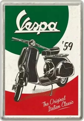 Placă metalică Vespa Italian Classic'59