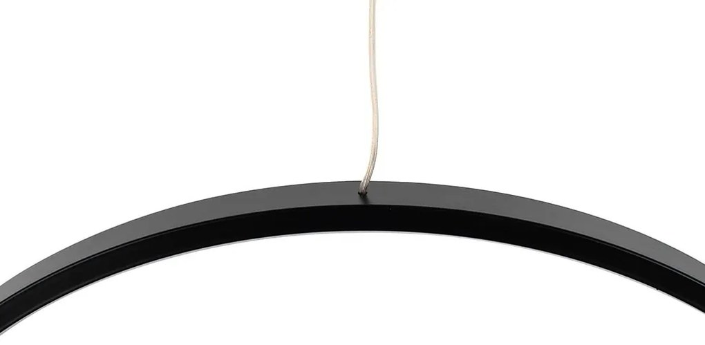 Lustra neagra inelara LED Range 120cm