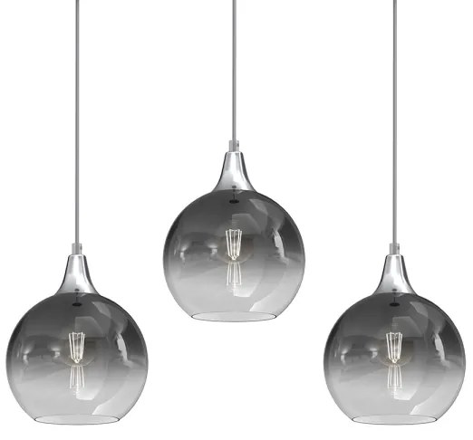Lustră pe cablu MONTE 3xE27/60W/230V d. 20 cm crom mat