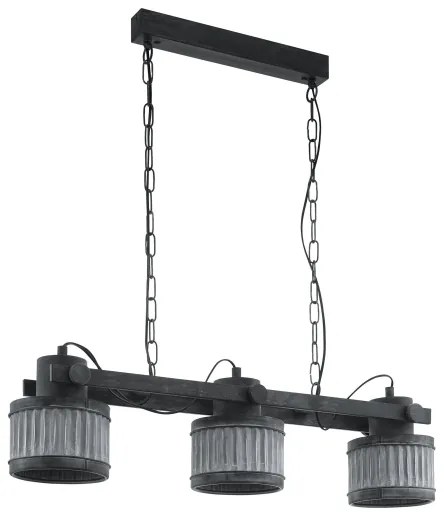 Eglo 43447 - Candelabru pe lanț TURROCK 3xE27/28W/230V
