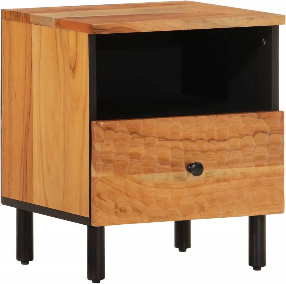 vidaXL Noptieră, 40x33x46 cm, lemn masiv de acacia