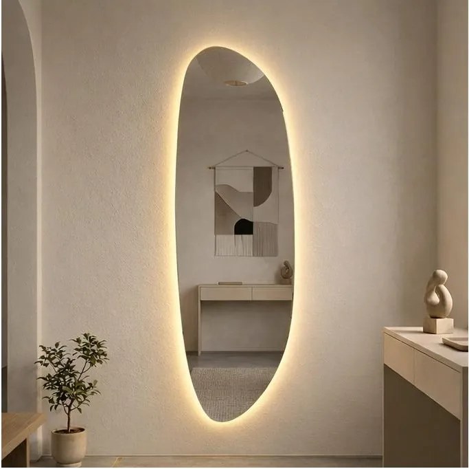 Baltica Design-LED Oglindă cu iluminare integrată STONE FLUID LED/15W/230V 2700K 155x50 cm IP65