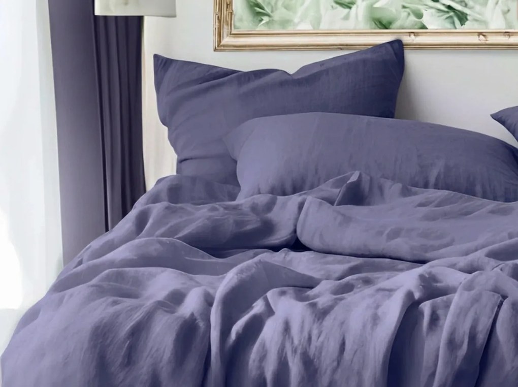 Lenjerie de pat MUSSARI muselin, mov deschis. Dimensiune lenjerie de pat: 70 x 90 cm | 140 x 200 cm