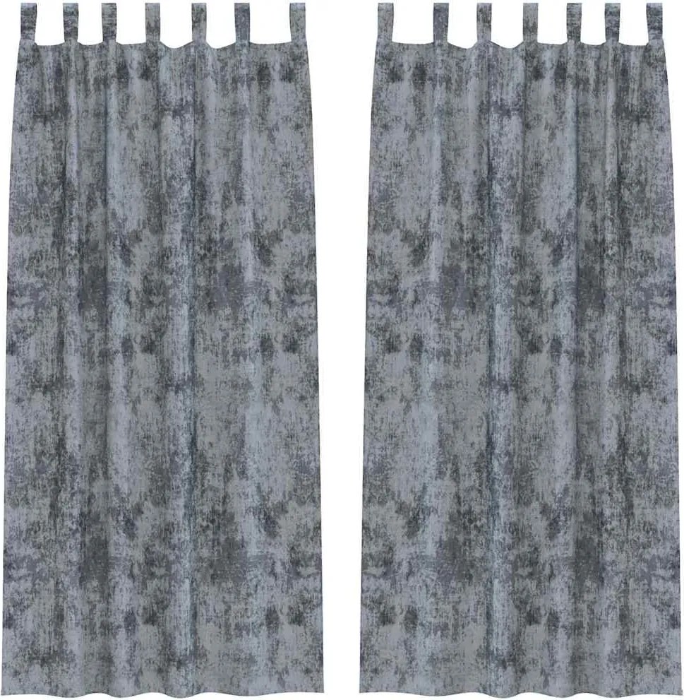 vidaXL Cortine din catifea 2 pcs Gri argintie 260 x 140 cm Catifea