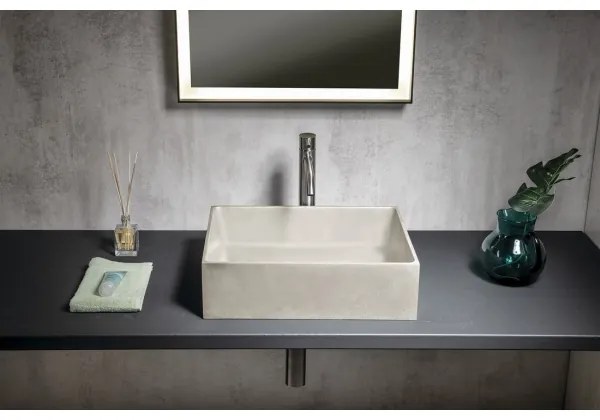 Sapho - Lavoar pentru blat FORMIGO 47,5 x 36,5 cm, beton/nisip mat