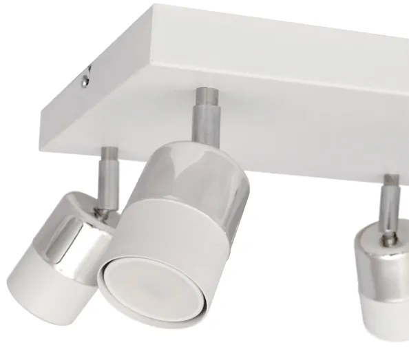 Spot LED TUBSSON 4xGU10/4,8W/230V alb/crom lucios