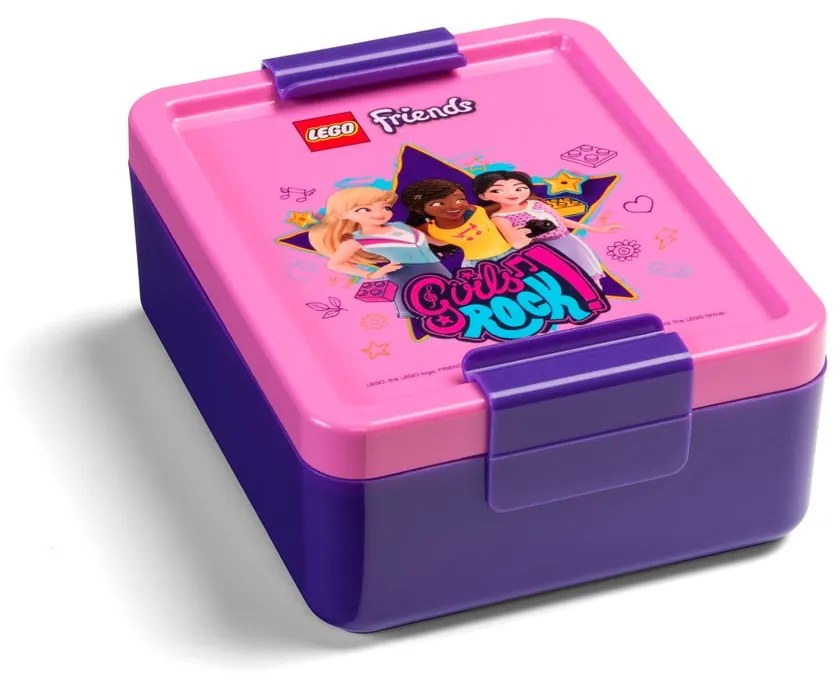 Cutie din plastic pentru gustare LEGO® Friends Girls Rock