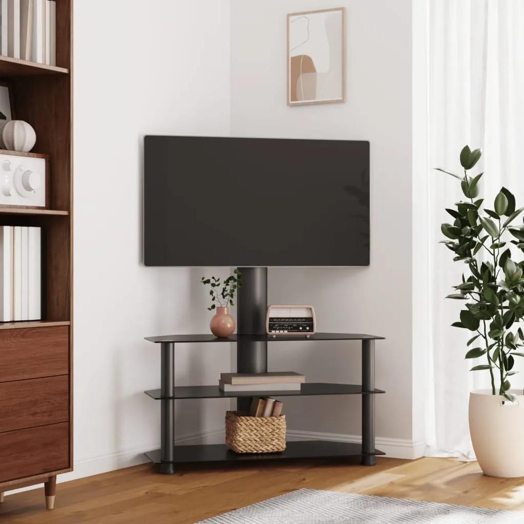 358175 vidaXL Suport TV de colț cu 3 niveluri pentru 32-70 inchi, negru