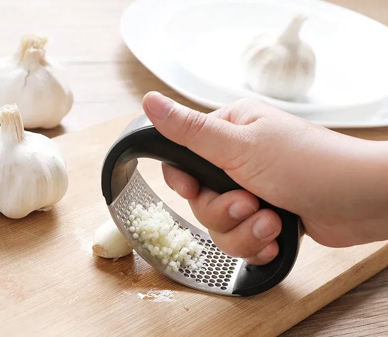 Zaparkorun Presă de usturoi din oțel inoxidabil
