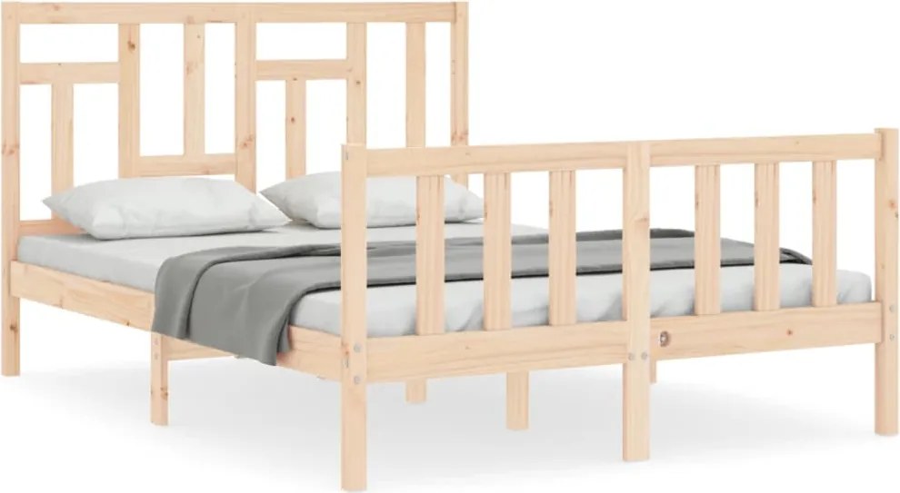 vidaXL Cadru de pat fără saltea, 120x200 cm, lemn masiv pin