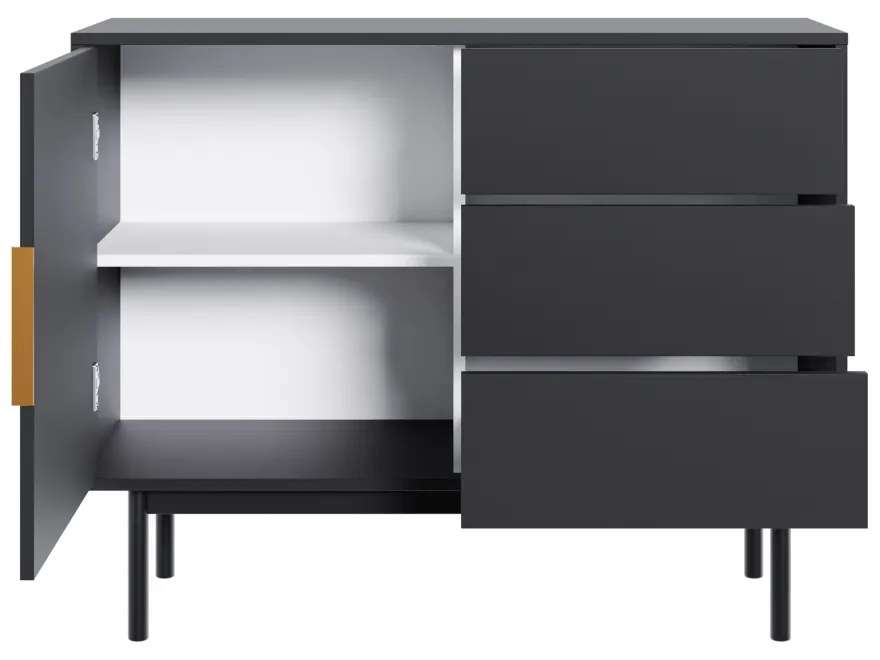 Comoda VIVALA 1D3S, negru
