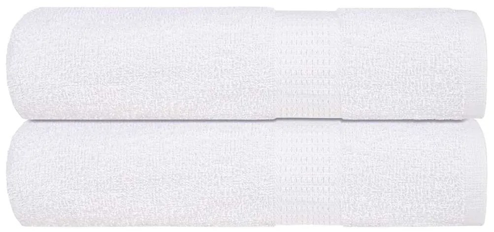 vidaXL Prosoape de duș 2 buc alb 70x140 cm 360 g/m² 100% bumbac