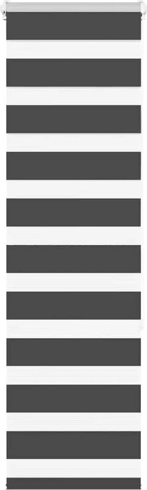 vidaXL Jaluzea tip zebra neagră lățime țesătură 45,9 cm poliester