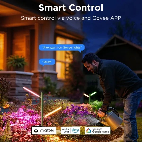 SET 2x lampă LED RGBICWW dimabilă de exterior Govee LED/36W/230V IP66 2700-6500K Wi-Fi