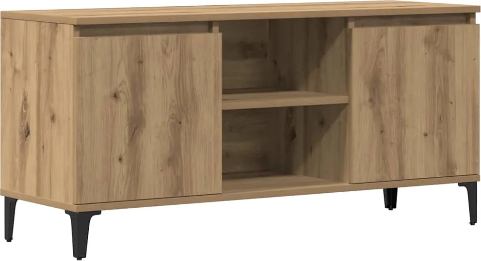 vidaXL Comodă TV, stejar artizanal, 102x35x50 cm, lemn prelucrat