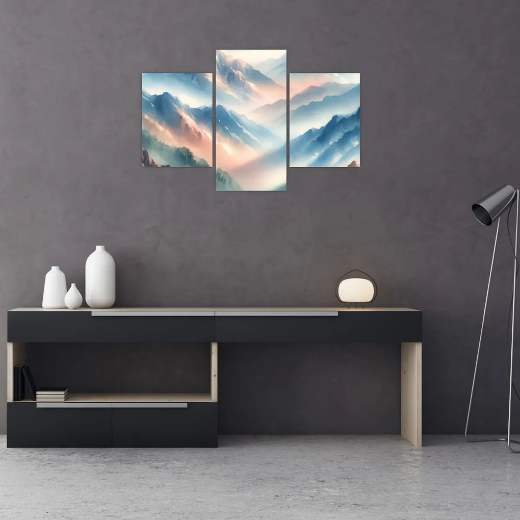 Tablou - Acuarelă munți (90x60 cm)