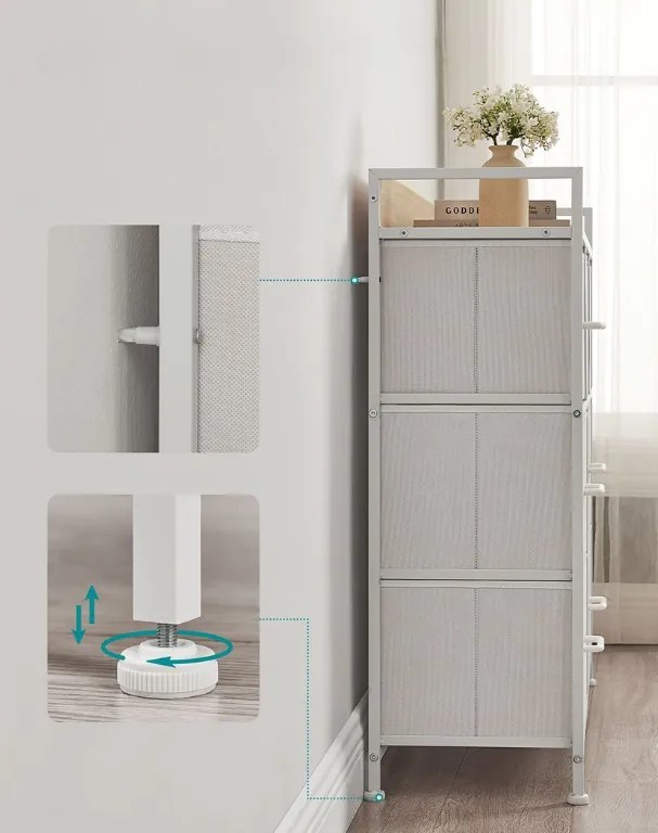 Comoda cu sertare FLEXIRO 98x85 cm, stejar/alb