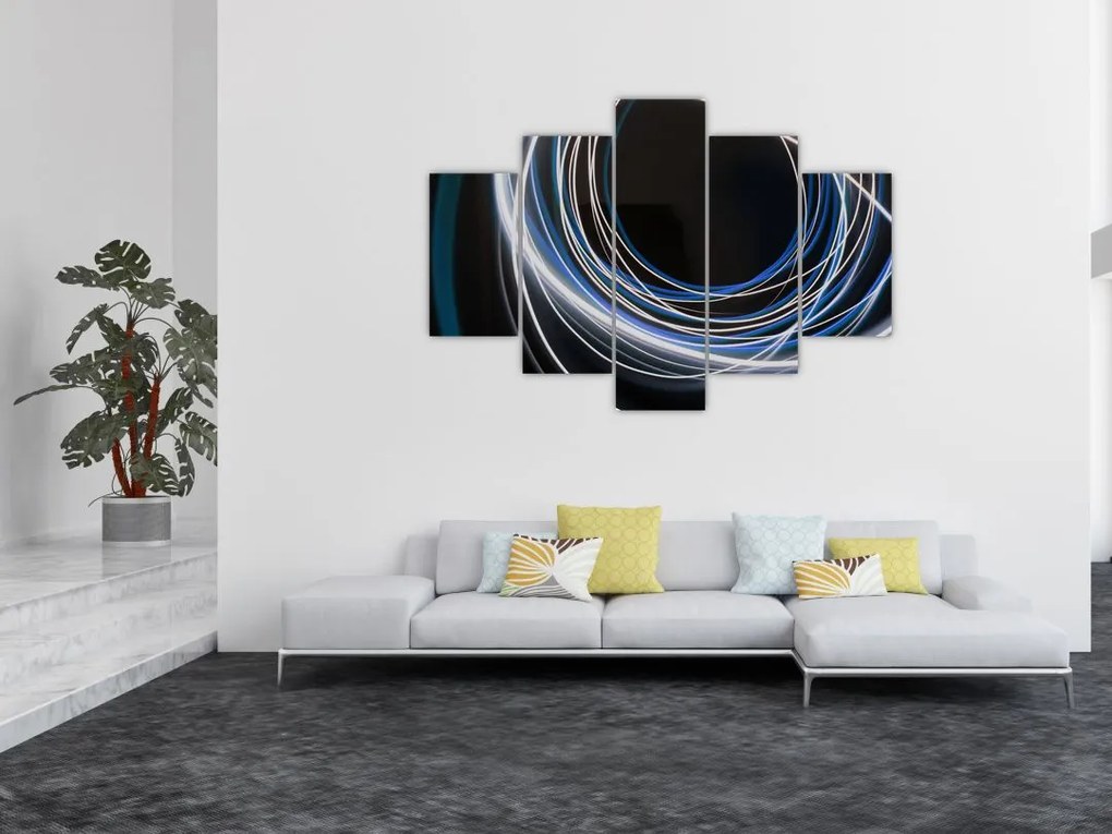 Tabloul cu linii albastre (150x105 cm)