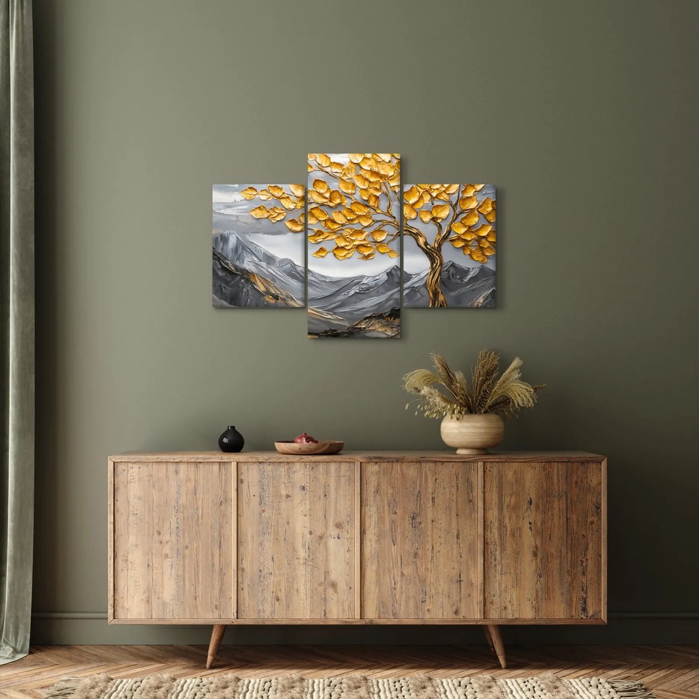 Tablou – Arbore cu frunze aurii (90x60 cm)