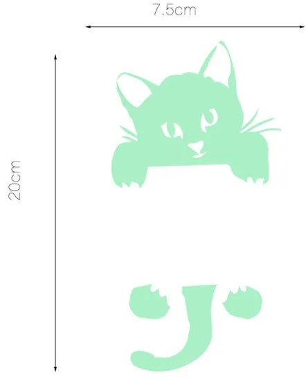 Sticker intrerupator Glow in the Dark Cat