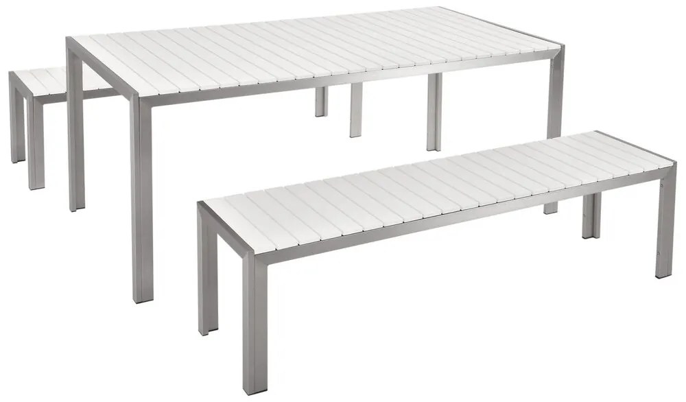 Set de masă pentru grădină Nermo (alb). 1011620