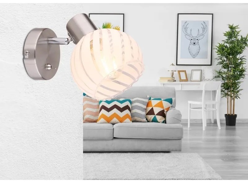 Aplica cu spot design modern WILLY nichel
