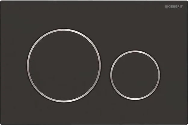 Geberit Placă de acționare Sigma20, 24,6 x 16,4 cm, negru mat (115.882.14.1)