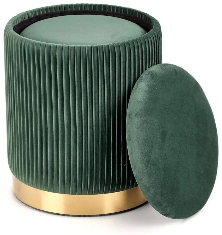 Scaun Monty, verde închis/auriu