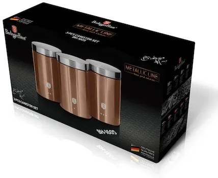 Set 3 recipiente pentru bucatarie Rose Gold Berlinger Haus BH 1605